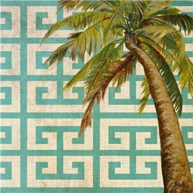Beach Palm Turquoise Pattern II