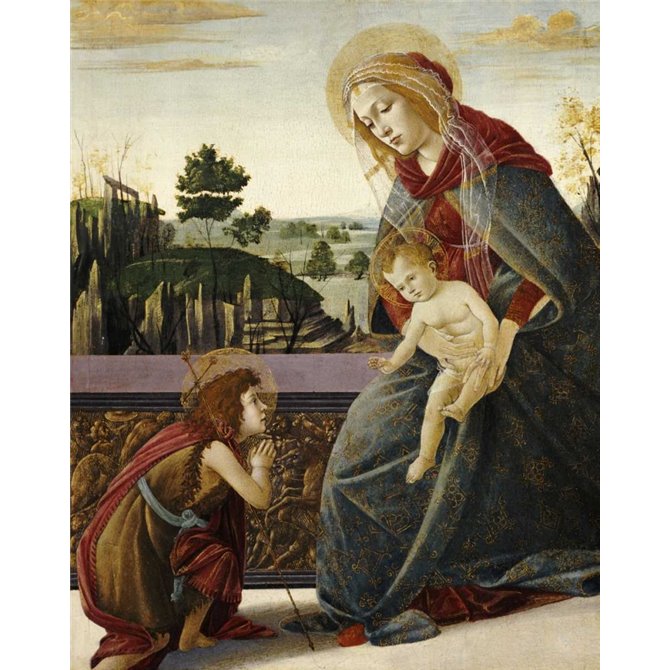 The Madonna and Child With The Young Saint John The Baptist - Cuadrostock