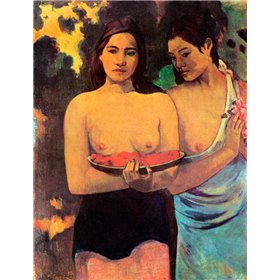 Two Tahitian Women With Mangoes