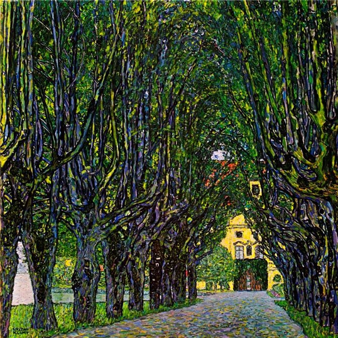 Avenue In Schloss Kammer Park 1913 - Cuadrostock