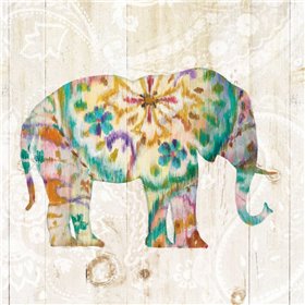 Boho Paisley Elephant I - Cuadrostock