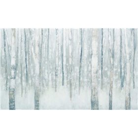 Birches in Winter Blue Gray