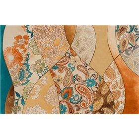 Turquoise Paisley Coalescence - Cuadrostock