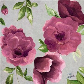 Gray and Plum Florals II