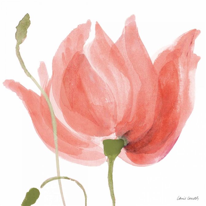 Floral Sway Peach II - Cuadrostock