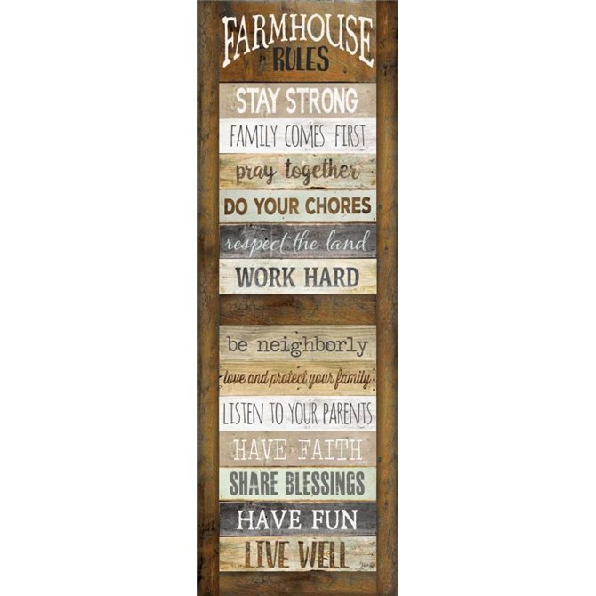 Farmhouse Rules Shutter - Cuadrostock