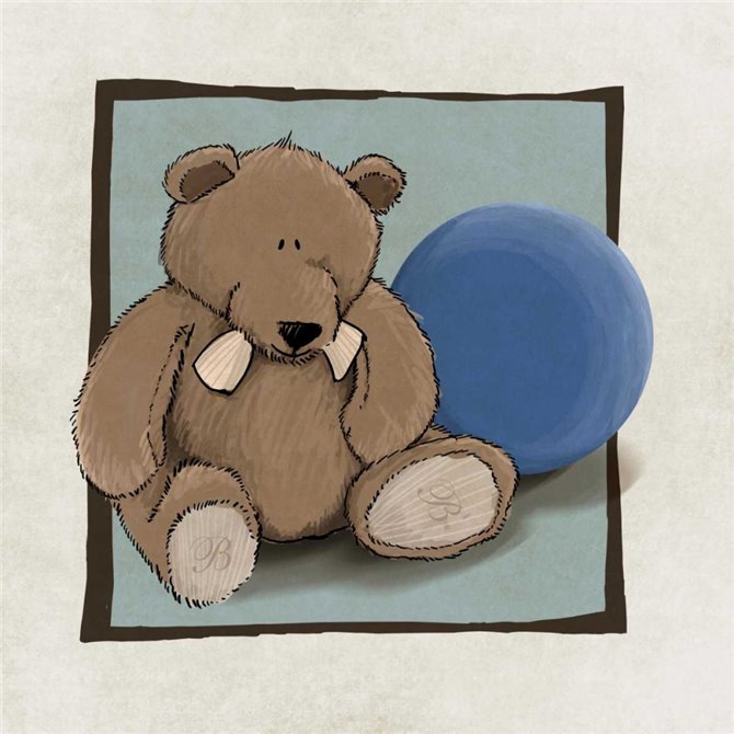 Teddy Bear and Ball - Cuadrostock