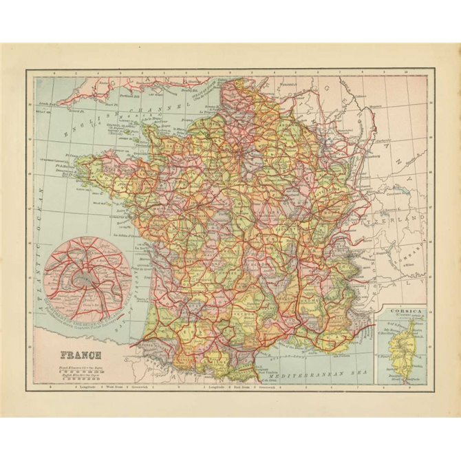 French Map II - Cuadrostock
