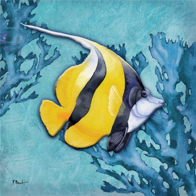 Azure Tropical Fish II - Cuadrostock