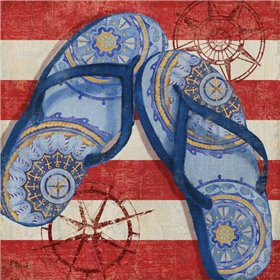 Nautical Flip Flops II - Cuadrostock