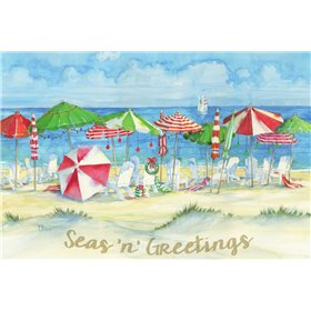 Holiday Beach Watercolor - Cuadrostock