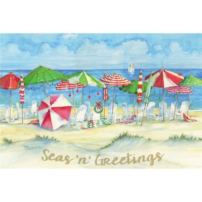 Holiday Beach Watercolor