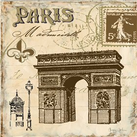 Paris Collage Sq II