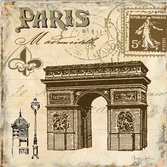 Paris Collage Sq II - Cuadrostock