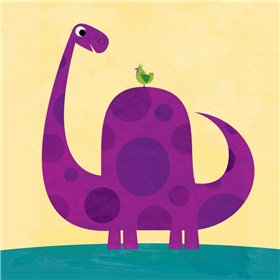 Purple Dino - Cuadrostock
