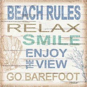 Beach Rules Sq - Cuadrostock