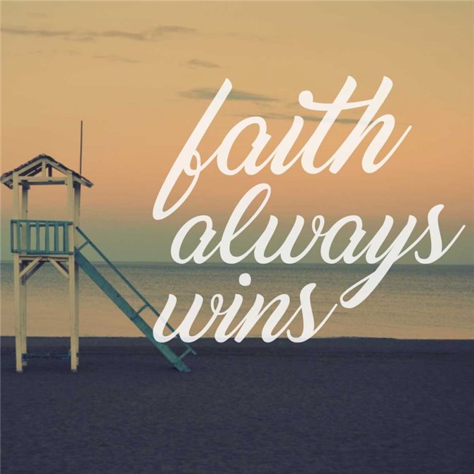Faith Wins - Cuadrostock