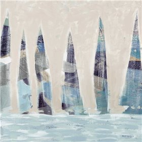 Muted Sail Boats Square I