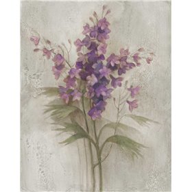 Cuadro para dormitorio - Purple Larkspur Garden on Grey - Cuadrostock