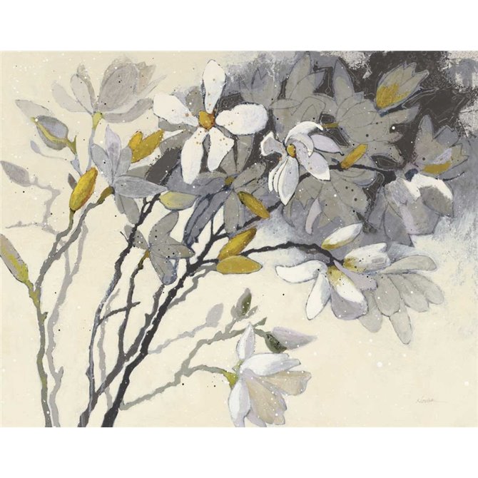Magnolias Yellow Gray