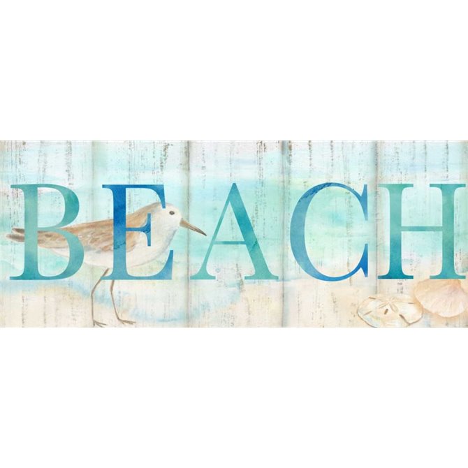 Beach Sandpiper Sign - Cuadrostock