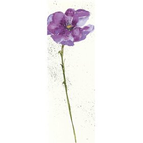 Mint Poppies I in Purple Crop