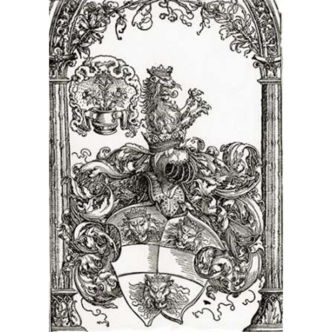 Coat Of Arms With Three Lions Heads