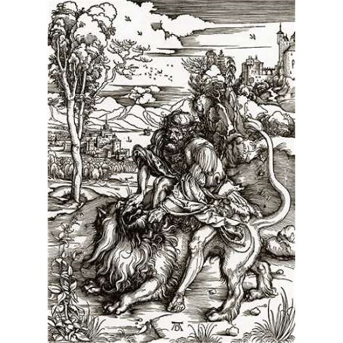 Samson Killing The Lion - Cuadrostock