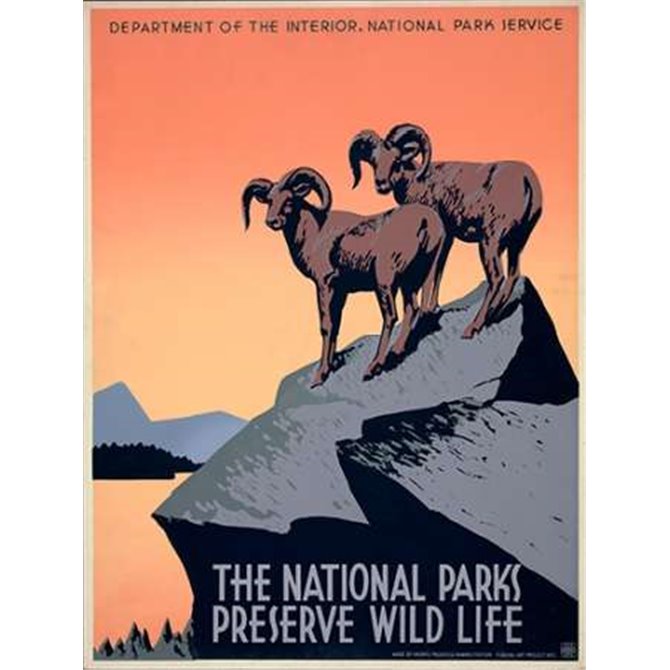 The National Parks Preserve Wild Life, ca. 1936-1939 - Cuadrostock
