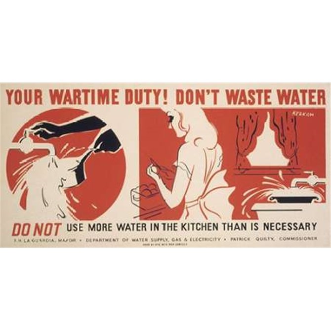 Do not use more water in the kitchen than is necessary - Cuadrostock