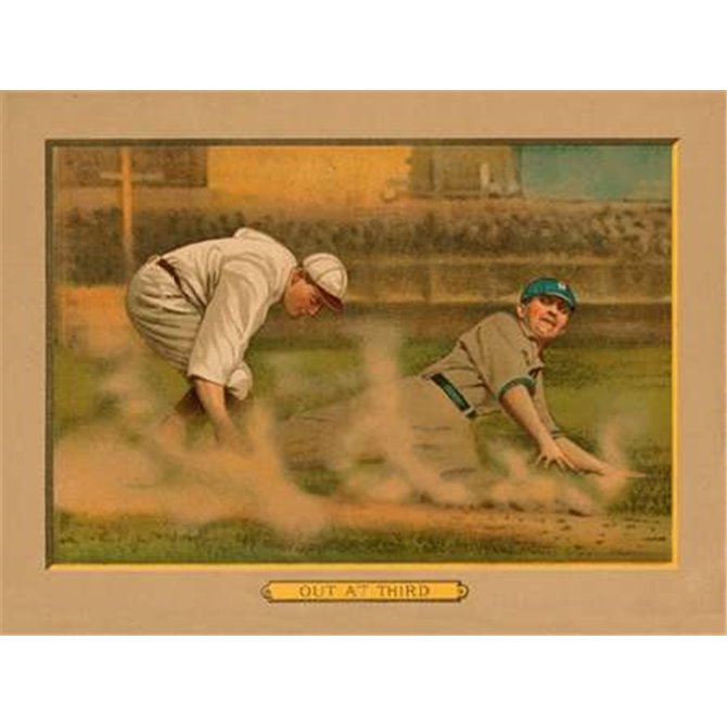 Out at Third, Baseball Card - Cuadrostock