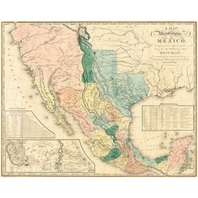 A map of the United States of Mexico : as organized and defined by the several acts of the Congress  - Cuadrostock