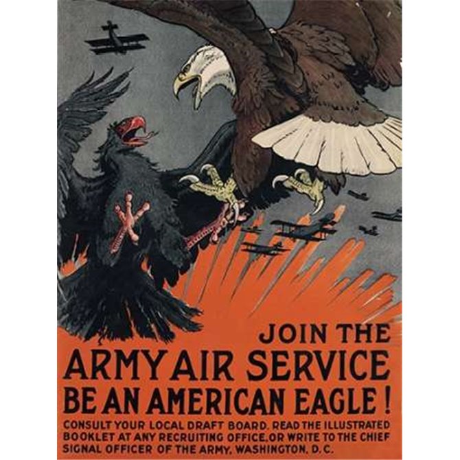 Join the Army Air Service, Be an American Eagle, ca. 1917 - Cuadrostock