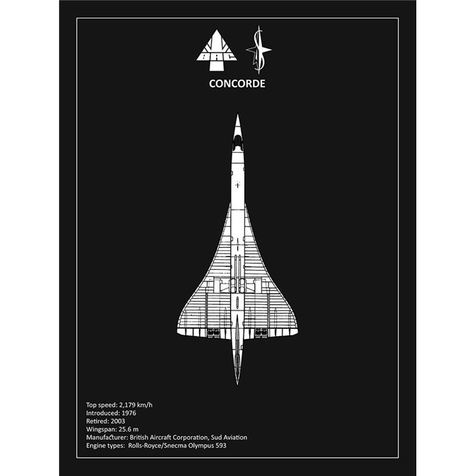 BAE Concorde Black  - Cuadrostock