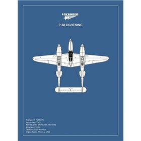 BP Lockheed P38 Lightning  - Cuadrostock