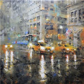 Manhattan Orange Rain - Cuadrostock