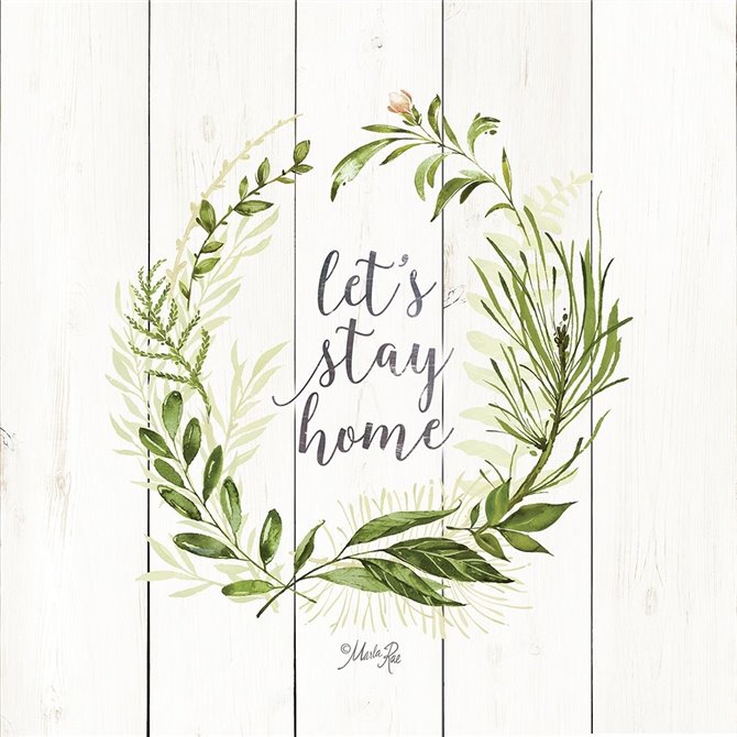 Lets Stay Home Wreath - Cuadrostock