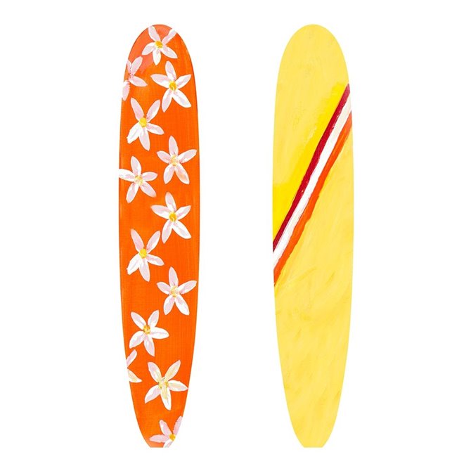 Orange and Yellow Surf Boards - Cuadrostock