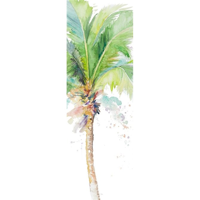 Watercolor Coconut Palm Panel