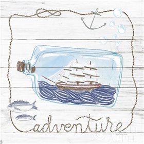 Ship in a Bottle Adventure Shiplap - Cuadrostock
