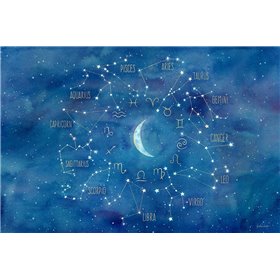 Star Sign with Moon Landscape - Cuadrostock