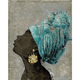 Profile of a Woman II (gold earring)
