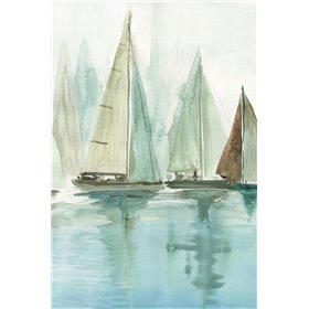 Blue Sailboats II  - Cuadrostock