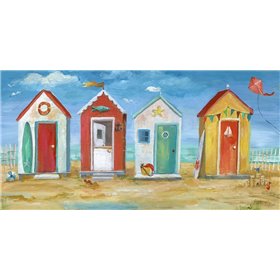 Bright Beach Huts