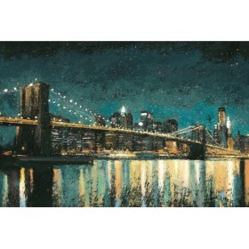 Bright City Lights Teal I