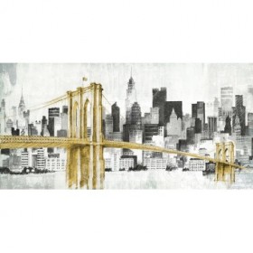 New York Skyline I Yellow Bridge no Words - Cuadrostock