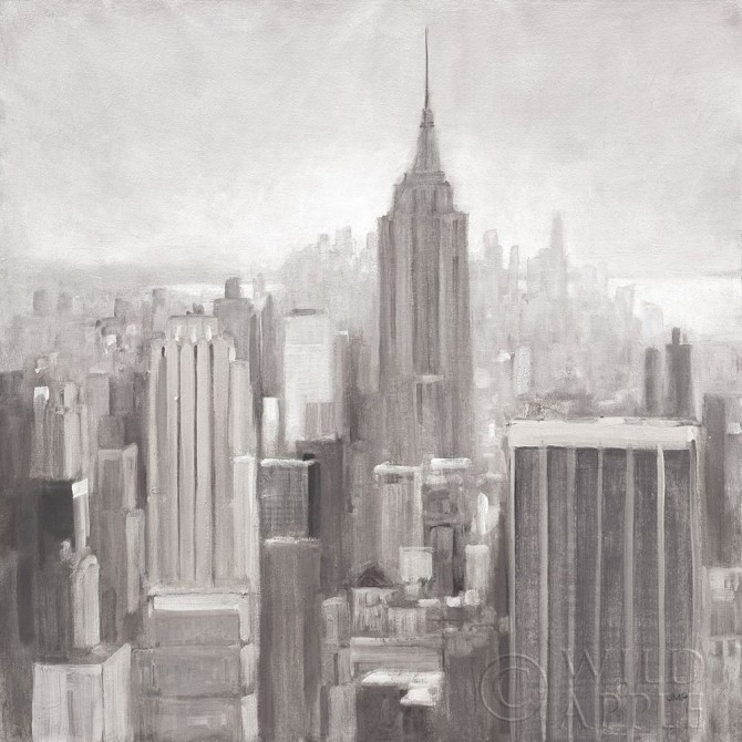 Manhattan in the Mist Gray