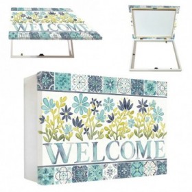 Tapa contador luz horizontal cajón blanco WELCOME