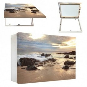 Tapacontador horizontal blanco PLP165