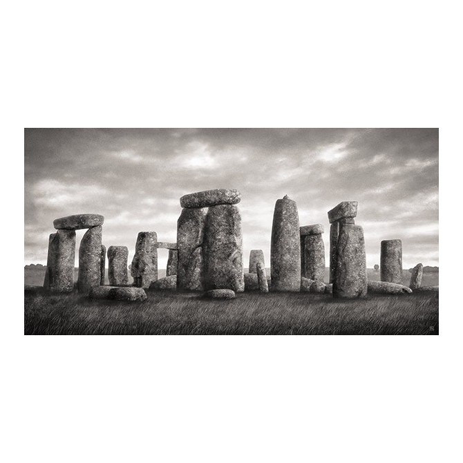 MFZ-0016 Cuadro Ilustración Stonehenge BLANCO Y NEGRO